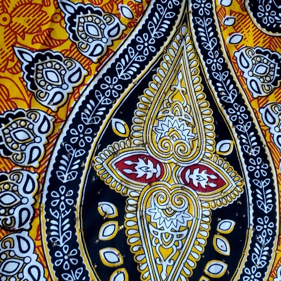 Long Loose Kaftan Jeweled- TRIBAL ,Beach Cover-Up /Maxi Dress Women's One Size - Picture 3 of 6